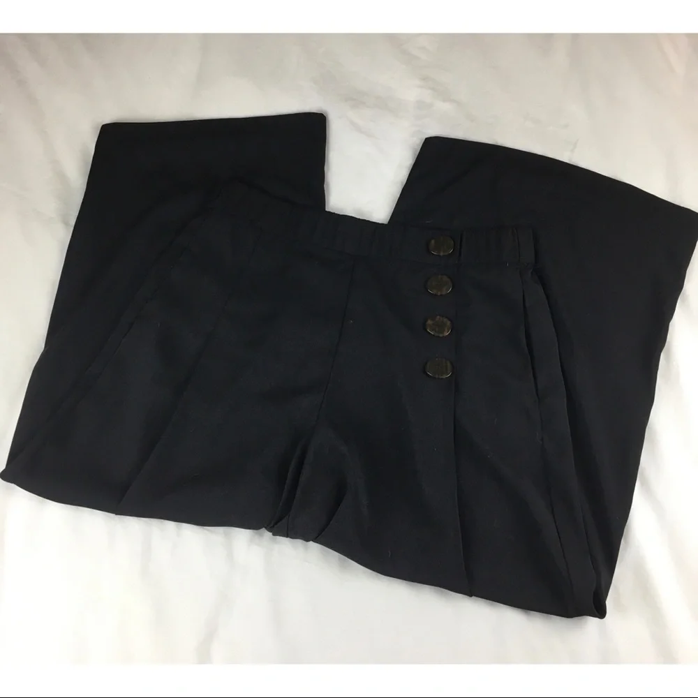 ZARA Black Flowy Bottoms - Picture 5 of 8